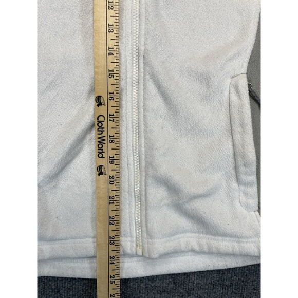 The North Face Jacket Women's S Small Gray/White Long Sleeve Full Zip Fleece - Picture 6 of 6